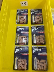 6 Pkgs - MACKs SHOOTERs EAR PLUGS Soft Foam 32dB