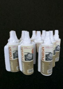 (12) Bottles LEATHER POLISH - includes cloths