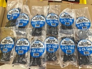 12 pkgs NYLON CABLE TIES - 6 100ct
