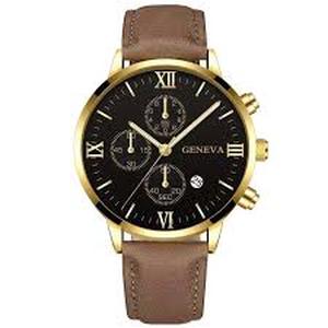 Brand New Fashion Geneva Mens Watch Date Leather Band Analog Quartz Sport Wristwatch