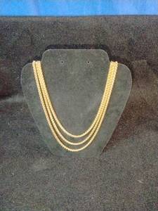 Three Brand New Gold-Tone rope Chain Necklace