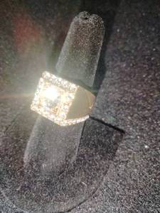 Mens Size 7 Pinky Ring Bling Ring