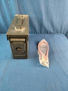 Ammunition Can and firearm safety cable lock.