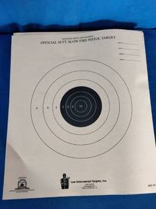 Official NRA B-2 Target, which is specifically designed for 50-foot slow-fire pistol shooting competitions.