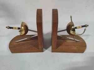 MCM Sword WoodMetal Book Ends