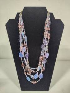 Joan Rivers Pink Czech Glass Beaded Necklace