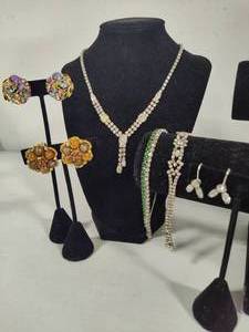 Lot of Stamped Kramer Vintage Jewelry - Some Sterling