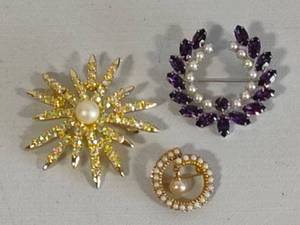 Ciner, B David & Emmons Brooches