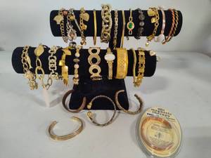 Lot of Mixed Metals Costume Bracelets