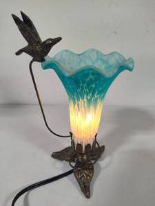 Tiffany Style Hummingbird Tulip Flower Lamp