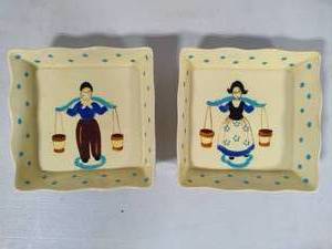 Decora Hand Painted Ceramic Wall Plates
