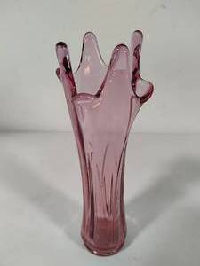 Pink Finger Swung Glass Vase