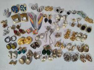 Lot of Vintage Clip Earrings - All Pairs
