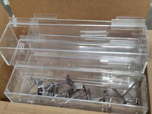 Acrylic Bucket Shelves & Asst Hooks