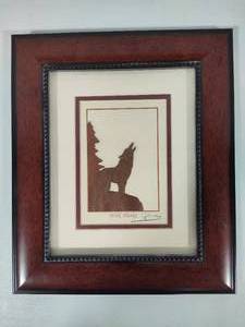 Framed Howling Wolf