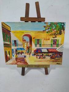 Ceramic Tile Art & Small Street Scene Painting