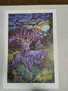 Deer Night SignedNumbered by Minnesota Artist Barbara Dettler
