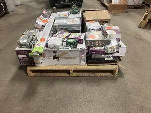 Massive Pallet of Brand Name Misc Faucets, Showers, Fixtures, Towel Bars, Bathroom Fans, Ceiling Fans, Lights, and More **Parts Only** (Great for eBay Sellers)