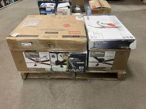 Massive Pallet of Brand Name Misc Faucets, Showers, Fixtures, Towel Bars, Bathroom Fans, Ceiling Fans, Lights, and More Parts Only (Great for eBay Sellers)