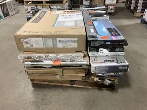 Massive Pallet of Brand Name Misc Faucets, Showers, Fixtures, Towel Bars, Bathroom Fans, Ceiling Fans, Lights, and More Parts Only (Great for eBay Sellers)