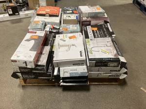 Massive Pallet of Brand Name Misc Faucets, Showers, Fixtures, Towel Bars, Bathroom Fans, Ceiling Fans, Lights, and More Parts Only (Great for eBay Sellers)