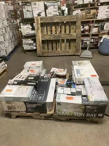 Massive Pallet of Brand Name Misc Faucets, Showers, Fixtures, Towel Bars, Bathroom Fans, Ceiling Fans, Lights, and More Parts Only (Great for eBay Sellers)
