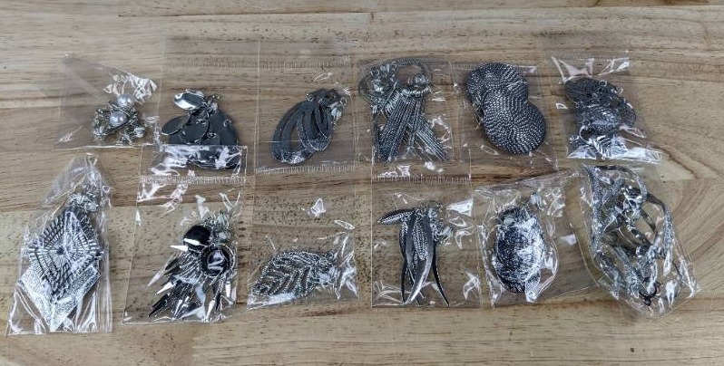 Lot of 12 New Silver-Tone Clip-On Earrings Pairs
