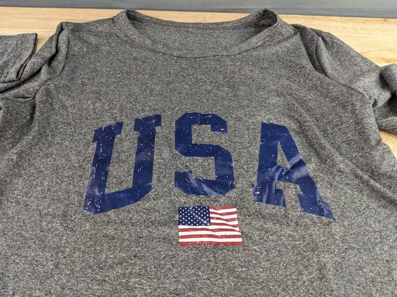 Womens USA Long Sleeve Top Size Large Grey - Brand New
