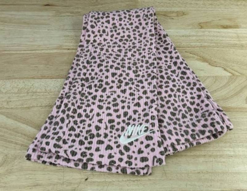 Nike Bell Bottom Pants - Pink Leopard Heart Print, Girls Size 6X - New