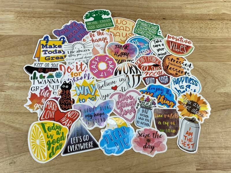 Assorted Inspirational Stickers, 36 Total - Brand New
