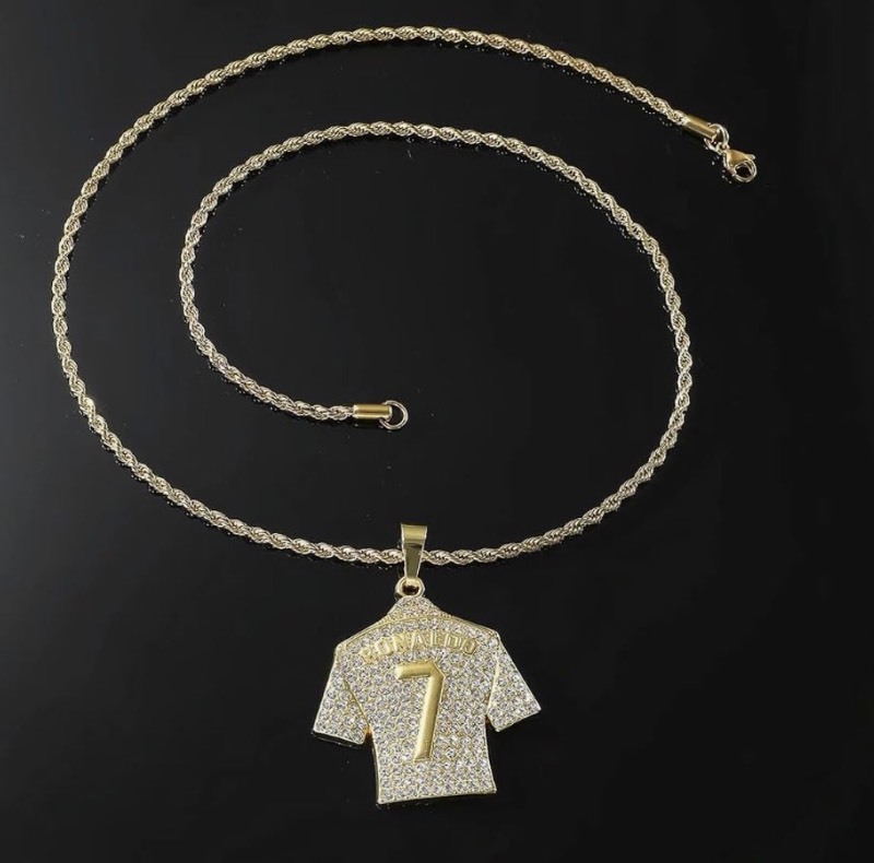 Ronaldo #7 Soccer Jersey Pendant Necklace - Brand New