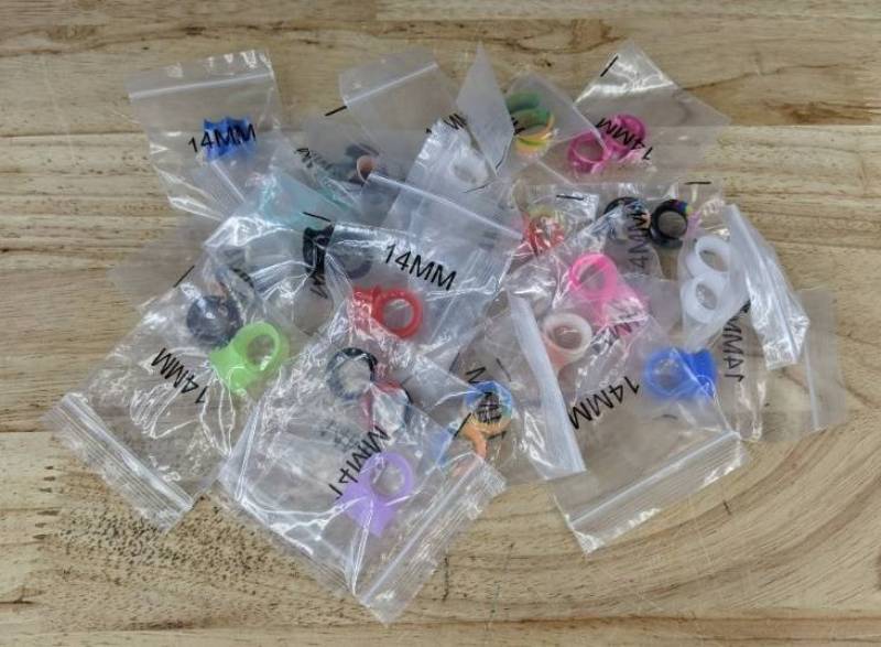 21 Pairs Silicone Ear Gauges 14mm Colorful Flexible - Brand New