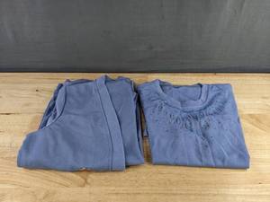 Womens Two Piece Blue Sweater Set Size S - Brand New