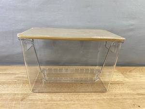 Acrylic Pantry Organizer with Wood Lid 11 x 7 x 7 - Brand New