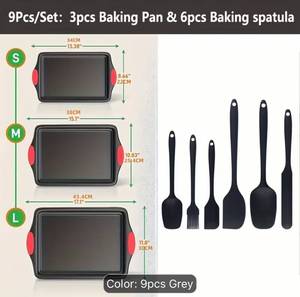 Carbon Steel Non-stick Kitchen Oven Baking Pan Set - 3 Sizes & Stackable - Brand New