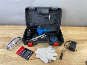 ShinyLink 21V Li-Ion Chain Saw - 6 Bar with Two Batteries & Accessories