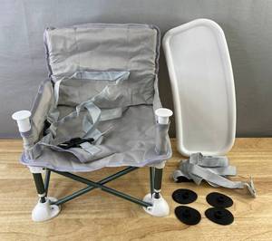 Portable Foldable Baby Chair with Attachable Tray - Brand New