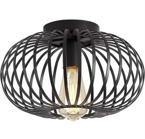 Fixture Farmhouse Industrial Metal Cage Semi Flush Mount Ceiling Light for Hallway Living Room Kitchen - Brand New