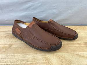 Slip-On Brown Moccasin Shoes, Mens Size 12 - Brand New