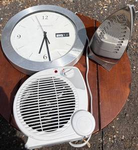AirWorks Clock, Hamilton Beach Iron & AirWorks Heater S
