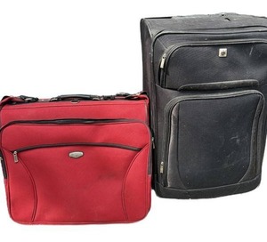 Red Upright Suitcase & Black Upright Suitcase S