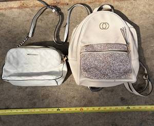 ALDO White Backpack & Crossbody Bag Set S
