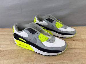 Nike Air Max Shoes, Youth Size 4.5 - GreyWhite with Neon Yellow Accents S