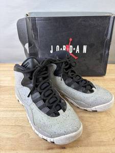 Nike Air Jordan 10 Retro Grey Basketball Shoes, Youth Size 6 S