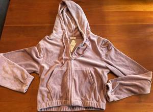 John Galt Womens Light Brown Hooded Zip Up Sweatshirt, Size 1SZ S