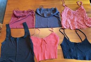 American Eagle & L.A. Hearts Ribbed Girls Tank Tops - Size XS-Medium S