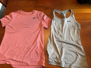 Nike Dri-Fit Womens Small T-Shirt and XS Racer Back Tank Top S