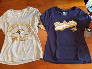 Russell Montana State Bobcats Girls T-Shirts, Size Small & Medium - Brand New S