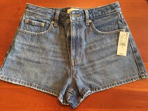 PACSUN Mickey Blue Denim Womens Size 26 Ivy High Rise Festival Shorts - $52.95 Retail - Brand New S