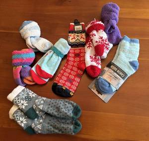 8 Pairs of Socks - Fleece and Cotton S